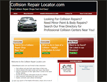 Tablet Screenshot of collisionrepairlocator.com